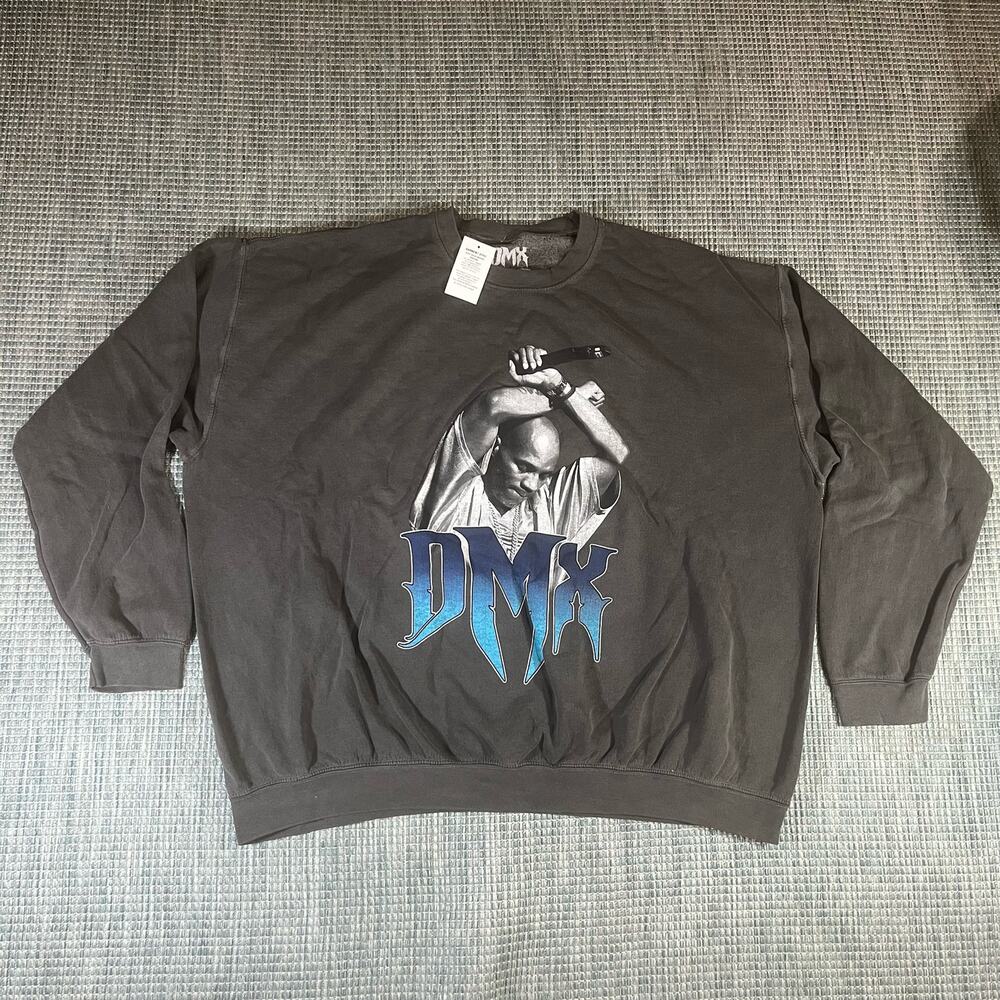 DMX Arms Crossed Oversized Vtg Style‎ Rap Crewneck Sweater Mens Sz XL New